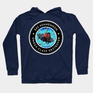 EAS Agamemnon - Omega-Class Destroyer - White - Sci-Fi - B5 Hoodie